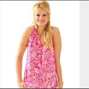 Lilly Pulitzer Essie Top - Pink Pout Mango Salsa